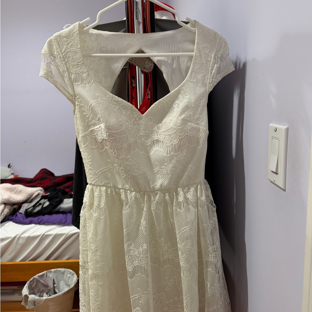 Trixxi White Lace Dress